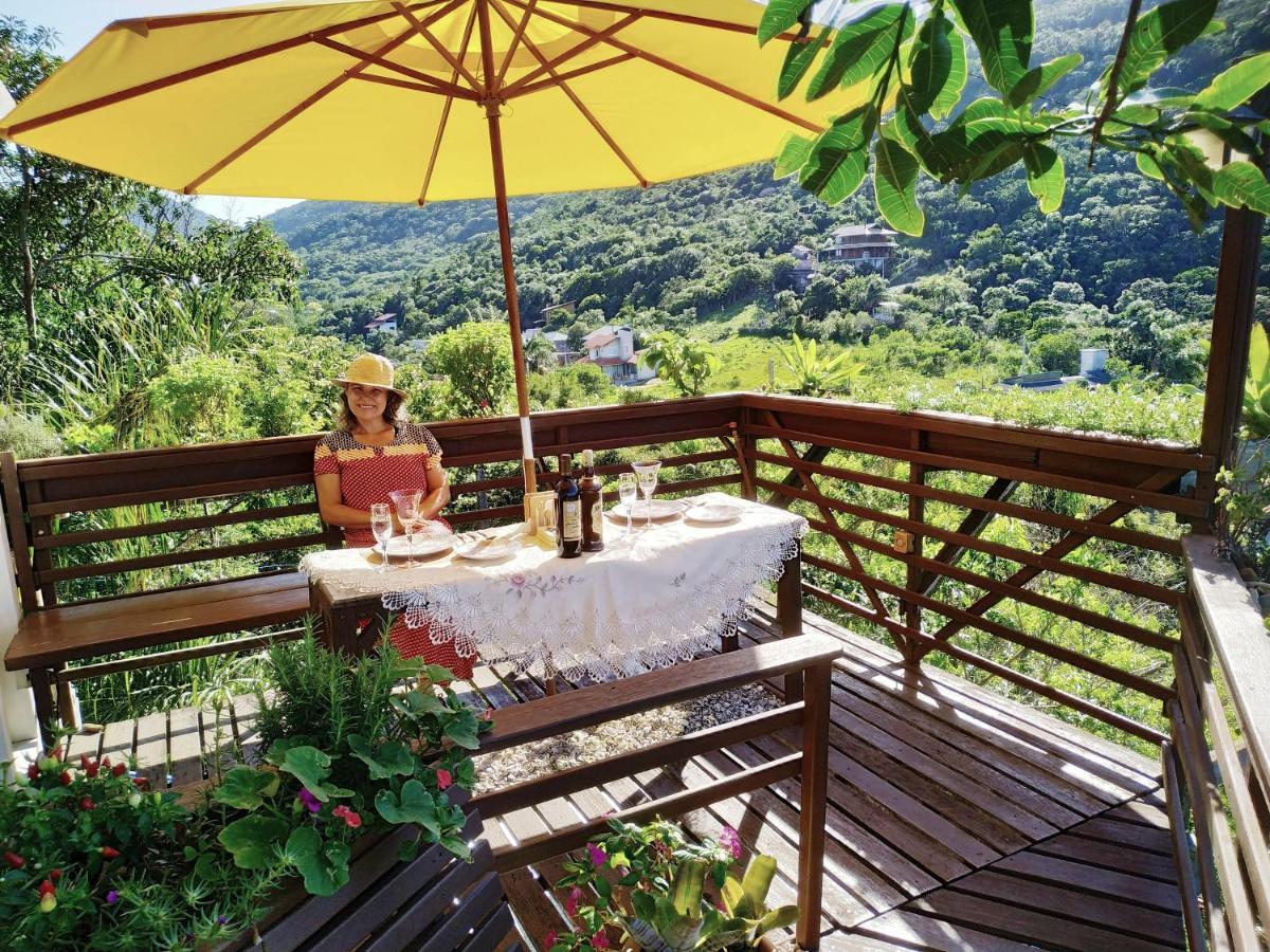 Casa Na Montanha Com Vista Para O Mar ฟลอเรียนอโปลิส ภายนอก รูปภาพ